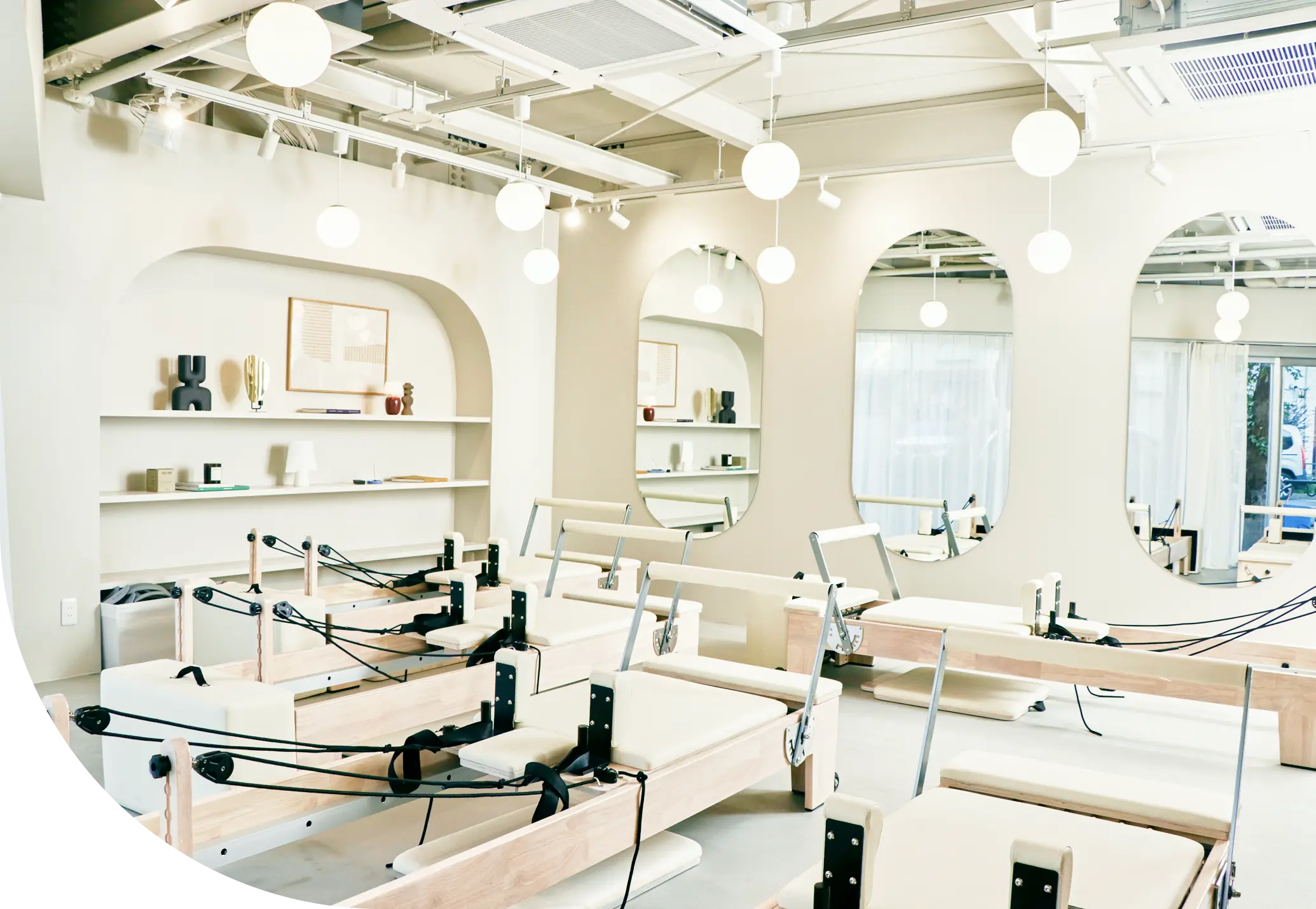 ピラティスのスタジオ内の様子